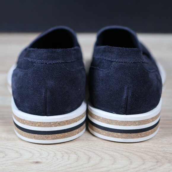 Robert Clergerie Penny Loafers Men Size 8.5 Black Suede Round Toe Made in France - Picture 4 of 8